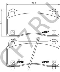 5093291AA Комплект тормозных колодок, дисковый тормоз DODGE в городе Тюмень