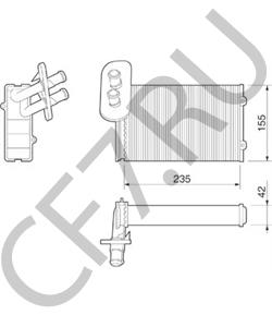 191819031F Теплообменник, отопление салона VW/SEAT в городе Тюмень