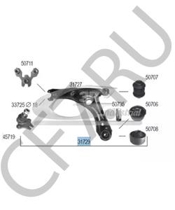 1H0407151A PART Рычаг независимой подвески колеса, подвеска колеса VW/SEAT в городе Тюмень