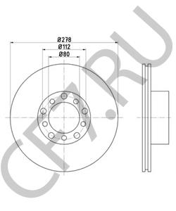 A1264210012 Тормозной диск MERCEDES-BENZ в городе Тюмень