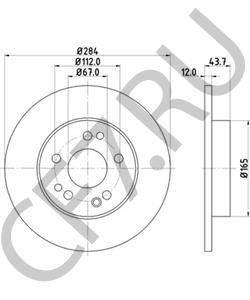 A124421131264 Тормозной диск MERCEDES-BENZ в городе Тюмень