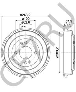 584111G000 Тормозной барабан HYUNDAI в городе Тюмень