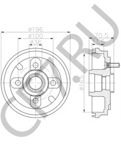 4240397205000 Тормозной барабан DAIHATSU в городе Тюмень