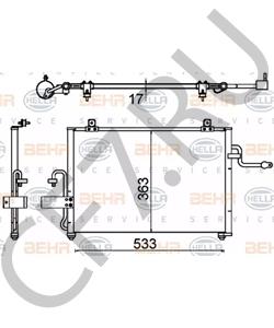 96452049 Конденсатор, кондиционер CHEVROLET в городе Тюмень