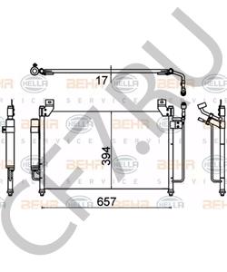 EH44-61-480A Конденсатор, кондиционер MAZDA в городе Тюмень