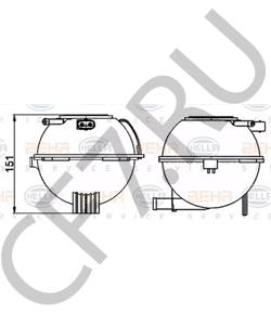 6RU121407 Компенсационный бак, охлаждающая жидкость SEAT в городе Тюмень
