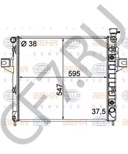 52079425AB Радиатор, охлаждение двигателя JEEP в городе Тюмень